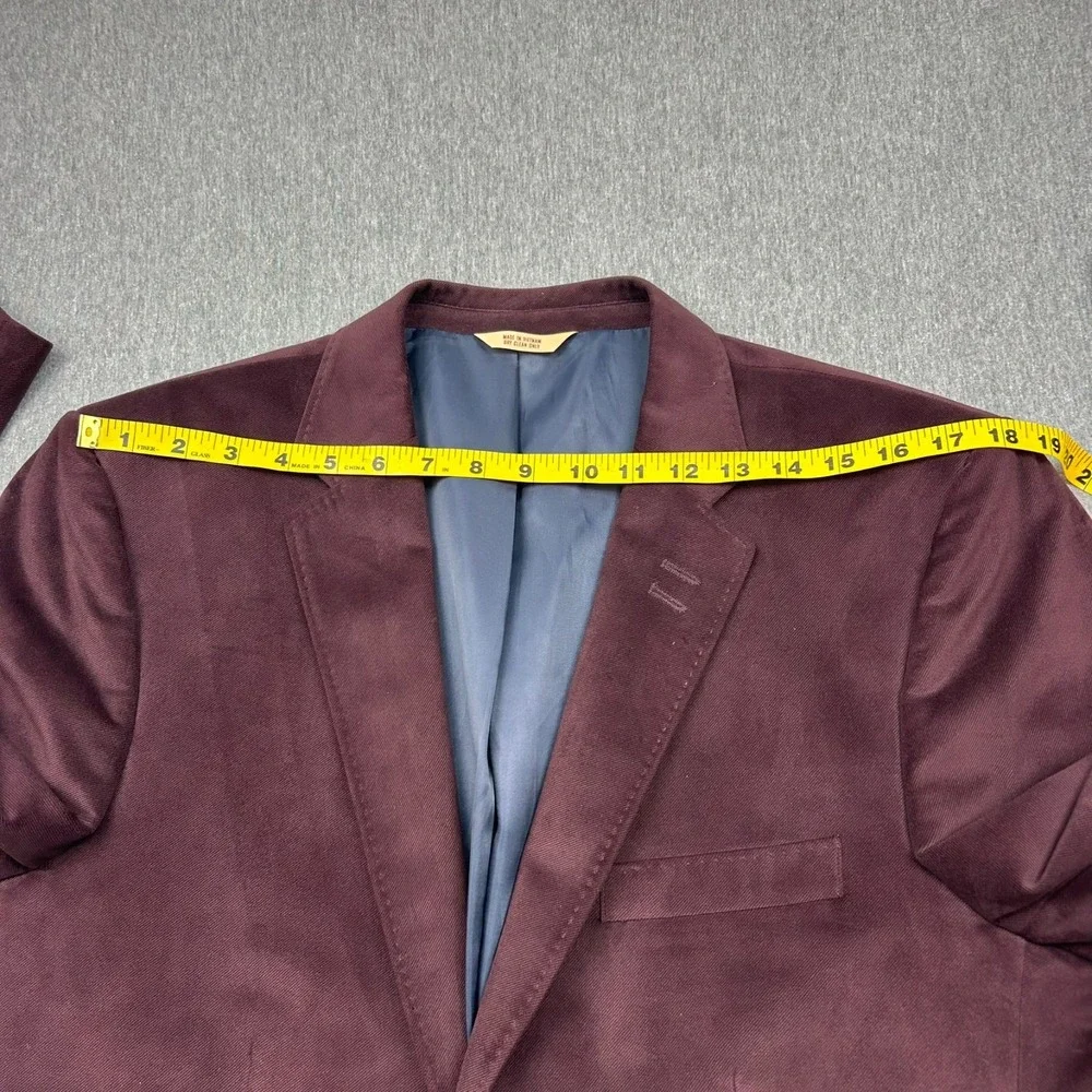 Haggar Two Button Purple Blazer Mens 42R Fall Wedding Double Vented